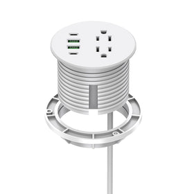 YYSKA front face with AC sockets and USB ports showing streamlined charging benefit