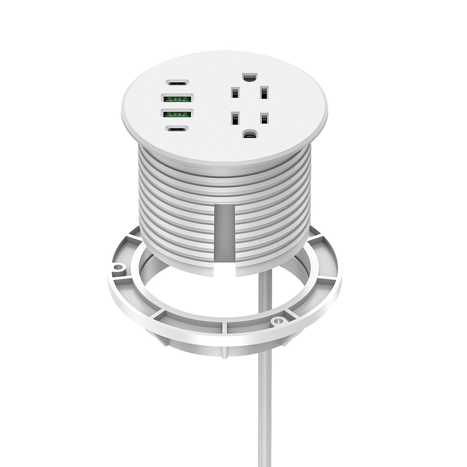 YYSKA front face with AC sockets and USB ports showing streamlined charging benefit