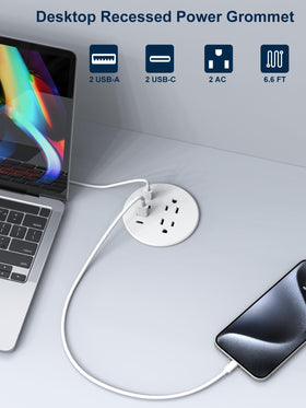 YYSKA closeup of USB‑C and USB‑A ports highlighting fast charging convenience