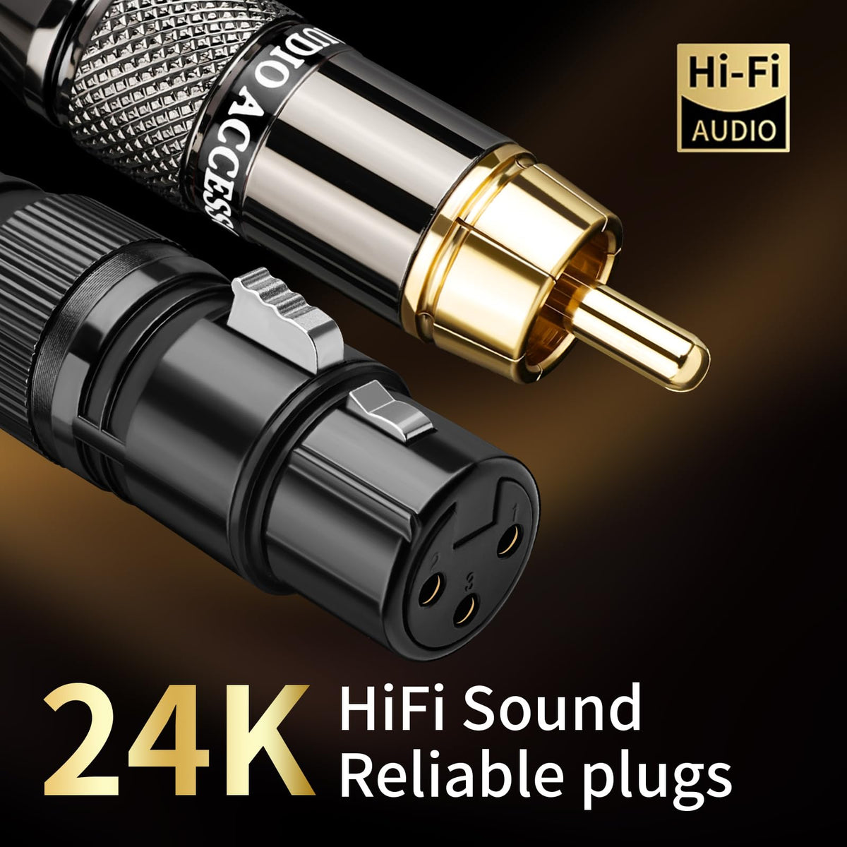YYTCG 24K gold-plated connectors ensure reliable, low-resistance connections.