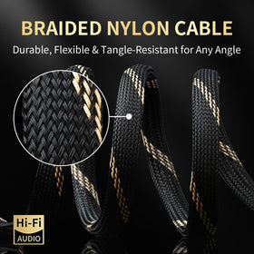 YYTCG cable cross-section showing 4N OFC core and multi-shielding for reduced signal loss