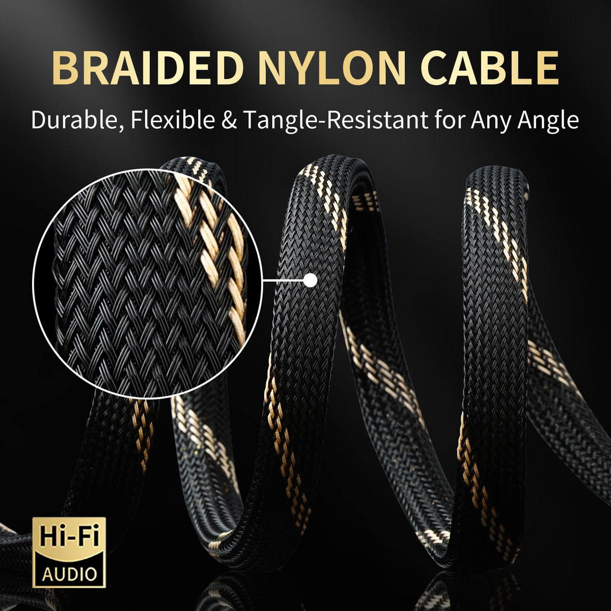 YYTCG nylon braid detail highlighting abrasion resistance and tangle-free durability