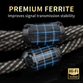 YYTCG Subwoofer cable supports clear bass delivery in home theaters.