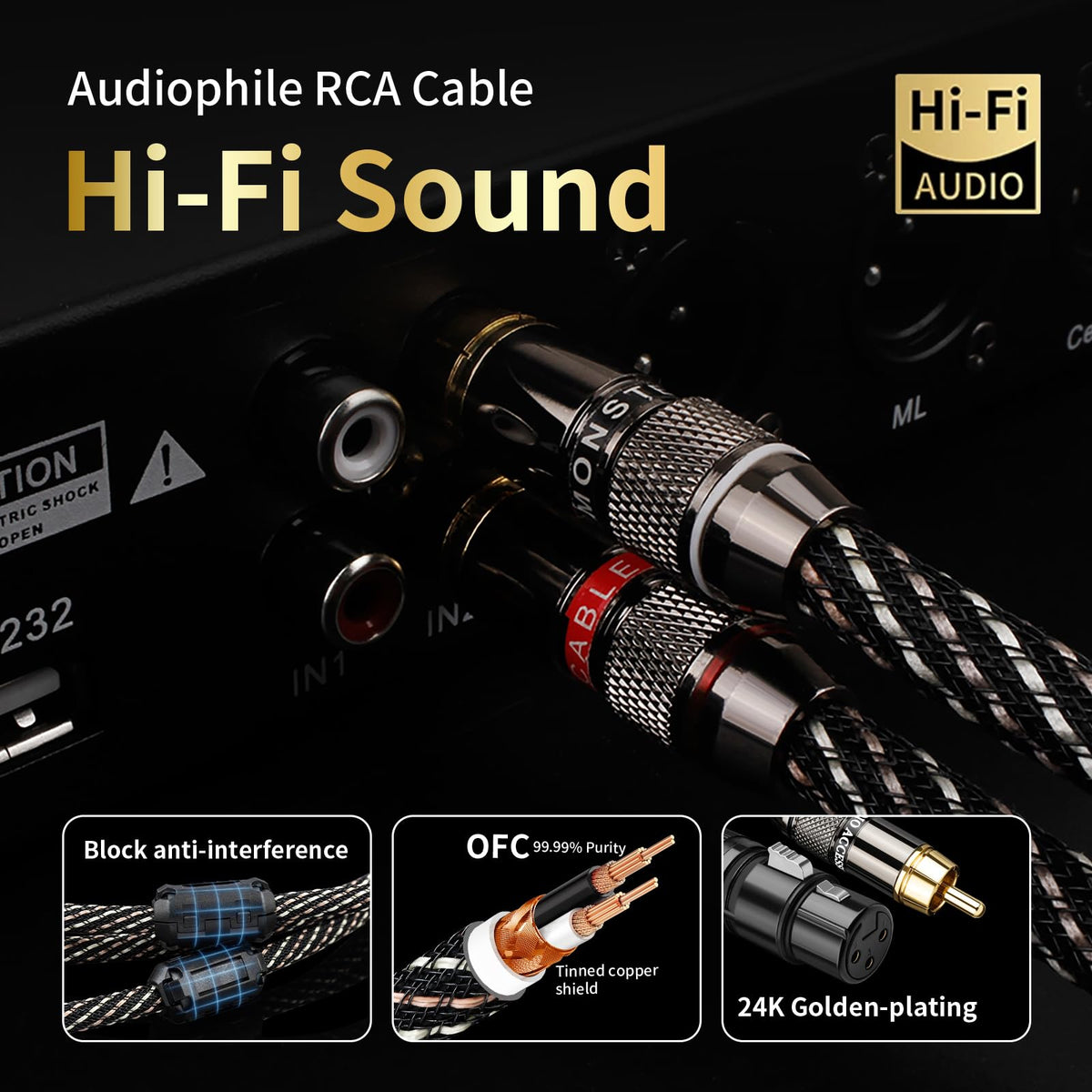 YYTCG heavy-duty nylon braided jacket protects cable during regular use.