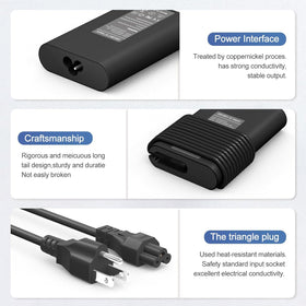 Charger in use with Dell laptops showing reliable everyday charging.