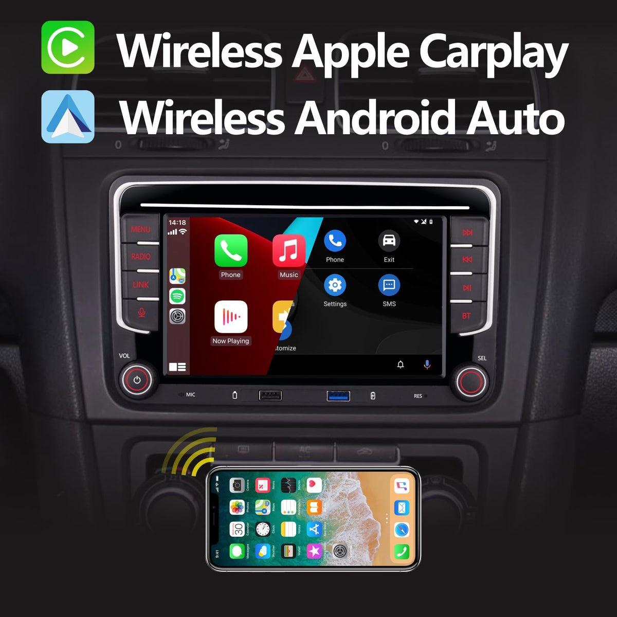 YZKONG Bluetooth with FM/AM radio for stable sound on the road