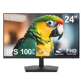 Z Z-EDGE 24-inch frameless monitor with crisp full HD IPS visuals for productivity.