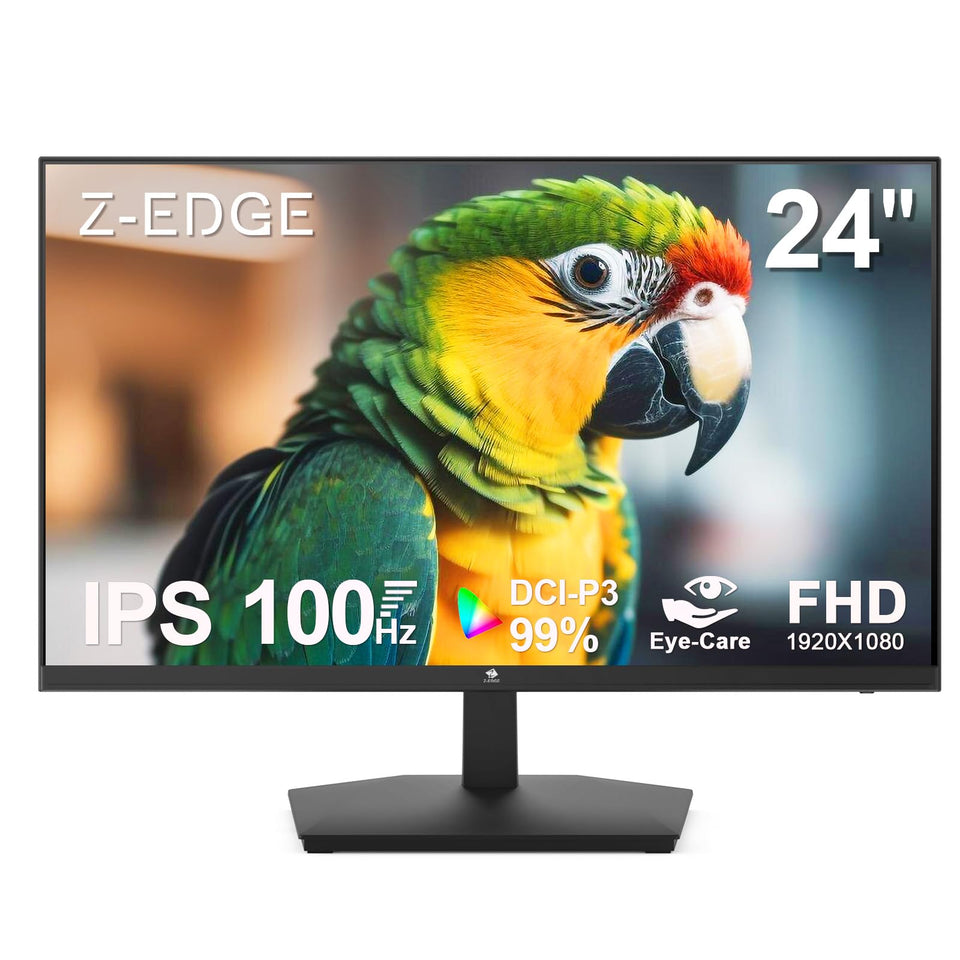 Z Z-EDGE 24-inch frameless monitor with crisp full HD IPS visuals for productivity.