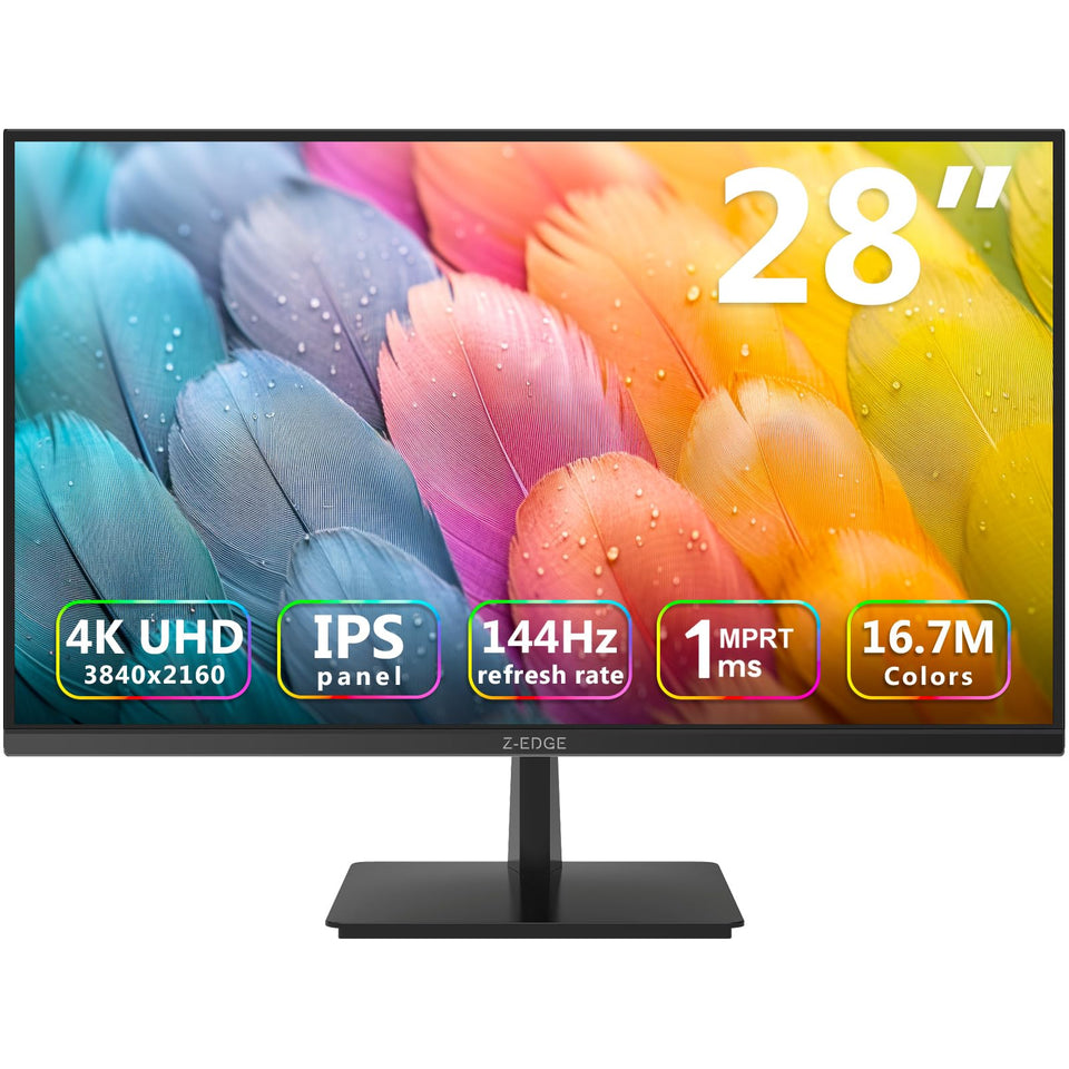 Z Z-EDGE 28in 4K monitor ultra-thin bezel delivers immersive visuals with sharp details.