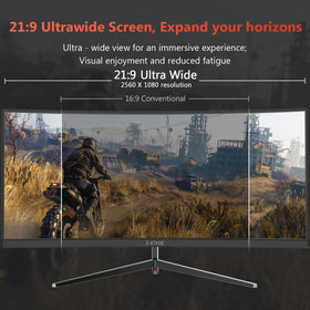 Z-Edge 1500R curved design view highlighting eye comfort during long sessions
