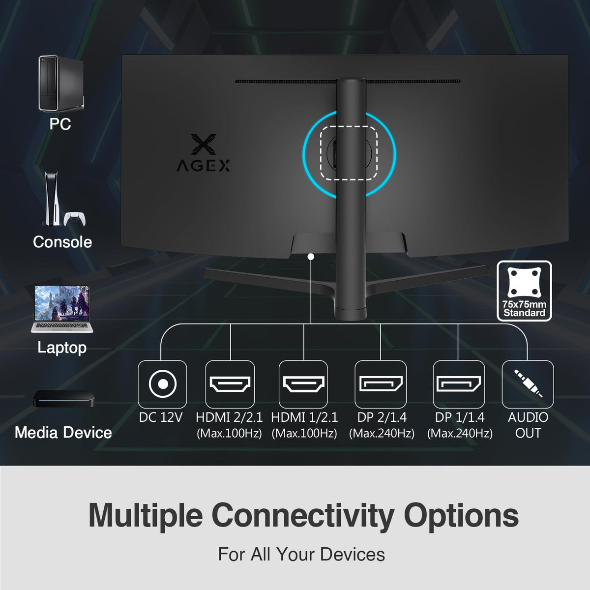 Z Z-EDGE AG34P high color depth supports vibrant visuals for gaming and media.