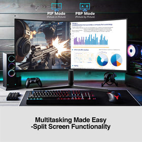 Z Z-EDGE AG34P ultrawide curve offers expansive field of view for multitasking.