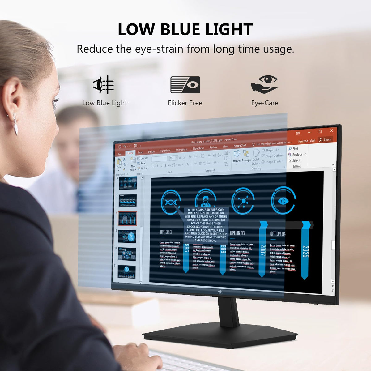 Z Z-EDGE 75x75 mm mount-ready monitor supports flexible mounting options.
