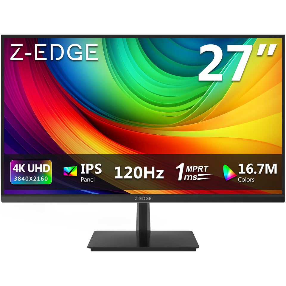 Z Z-EDGE S274K front view showing 4K clarity and vibrant colors.