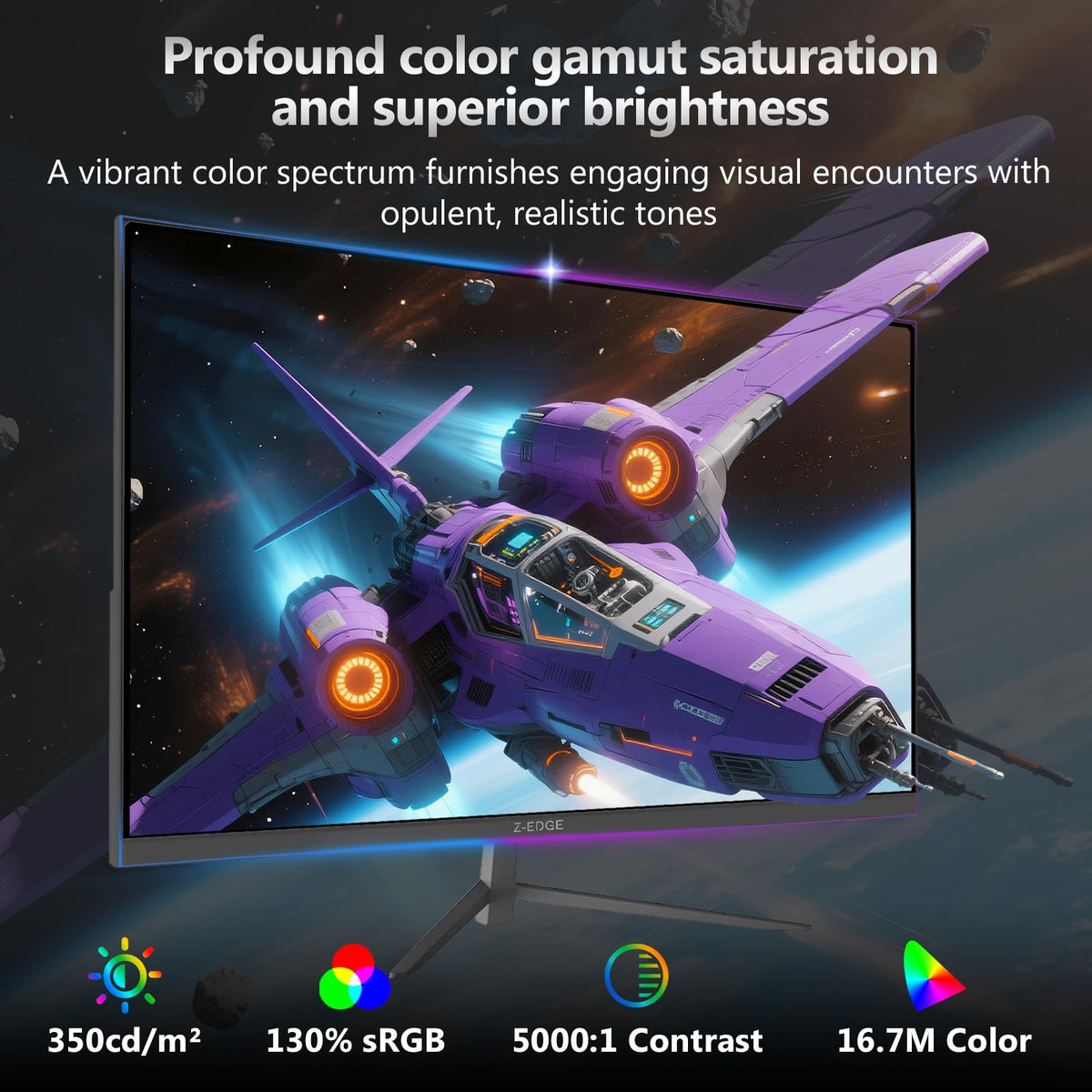 UG25I shows 1ms response time for quick pixel changes in action titles.