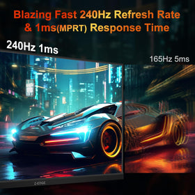 UG25I demonstrates 240Hz rapid refresh for smooth motion in games.