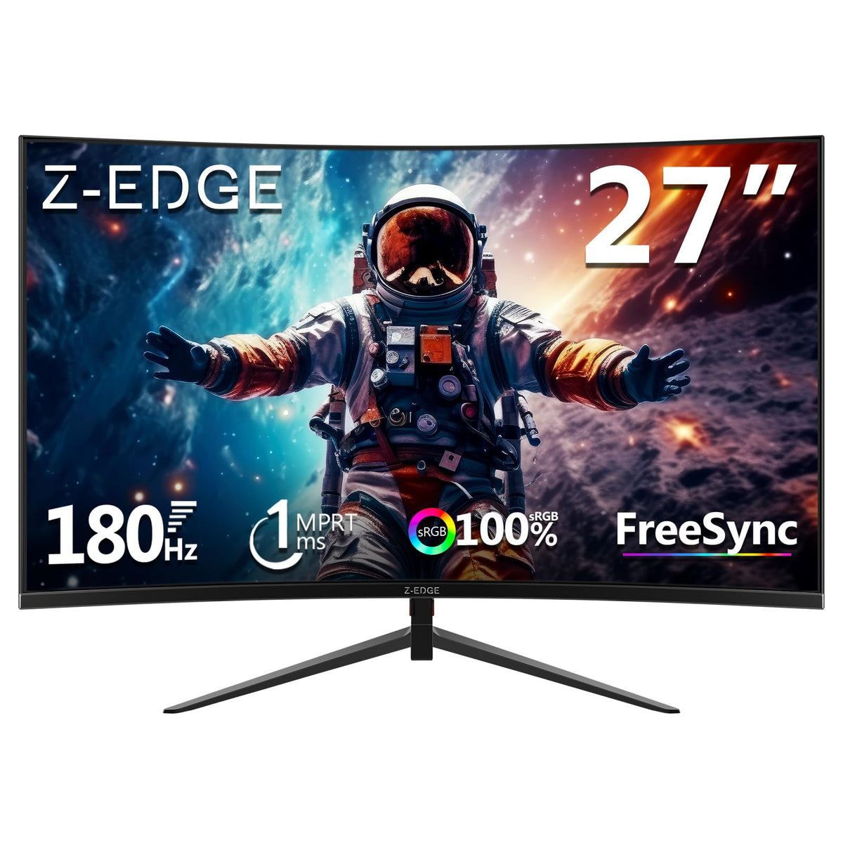 Z Z-EDGE UG27 with 1500R curved screen for immersive gaming and media viewing