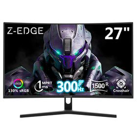 Z-EDGE UG27H ultra-curved display enhances immersion for fast action games.