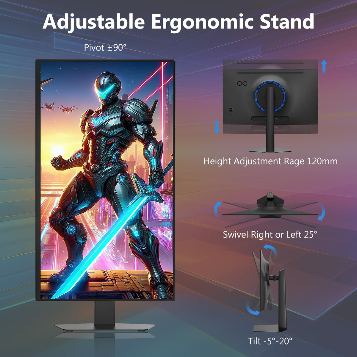 Z Z-EDGE X27 three-sided bezel-less design maximizes screen real estate.