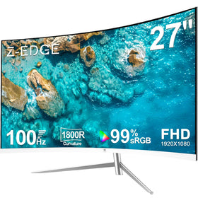 Z Z-EDGE curved 27-inch monitor for immersive viewing and gaming sessions.