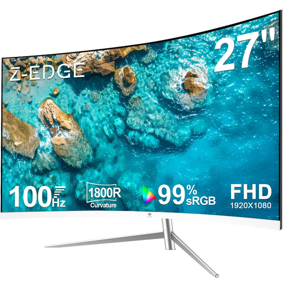 Z Z-EDGE curved 27-inch monitor for immersive viewing and gaming sessions.