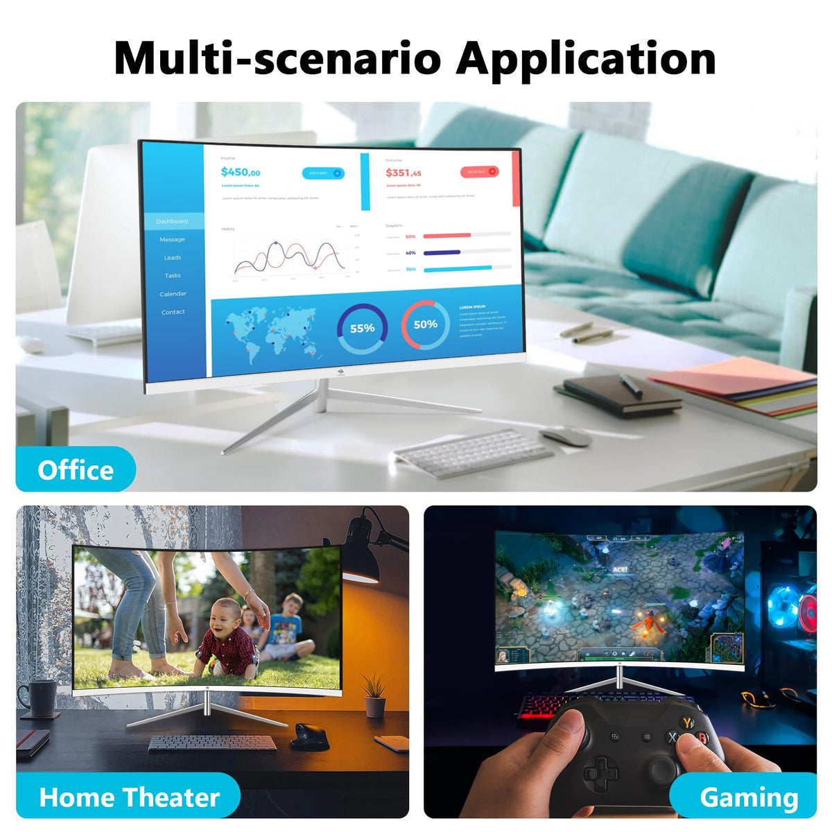 Z Z-EDGE three-sided frameless design expands screen real estate.