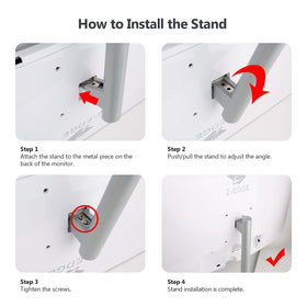 Z Z-EDGE tiltable stand lets you adjust angle for comfort.