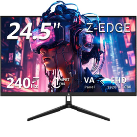 Z Z-EDGE UG25F front view with frameless design for immersion