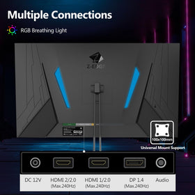 UG25F slim three-sided bezel maximizes screen space