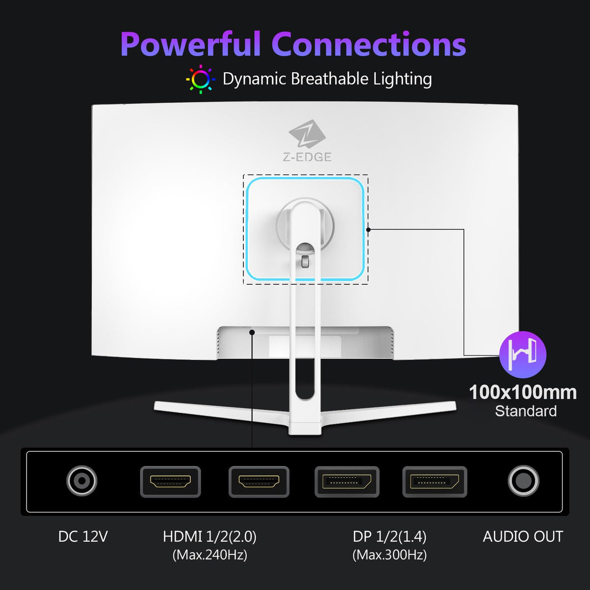 UG27H 1500R curved screen creates deep blacks and highlights.