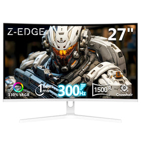 Z Z-EDGE UG27H front view with curved display for immersive gaming.