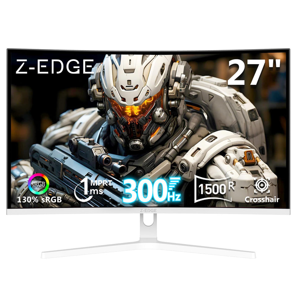 Z Z-EDGE UG27H front view with curved display for immersive gaming.