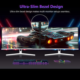 UG27H ergonomic stand supports comfortable long sessions.
