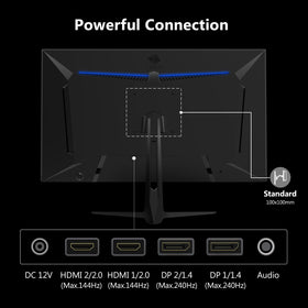 Z Z-EDGE UG27QS wall-mount compatibility enables flexible, space-saving arrangements