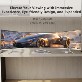 Z Z-EDGE 24-inch curved monitor 178-degree view, expansive display for cinematic content.