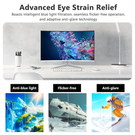 Z Z-EDGE 24-inch curved monitor eye-care tech, helps minimize blue light during sessions.
