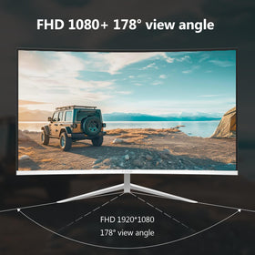 Z Z-EDGE 24-inch curved monitor HDMI and DP ports, easy device connectivity.