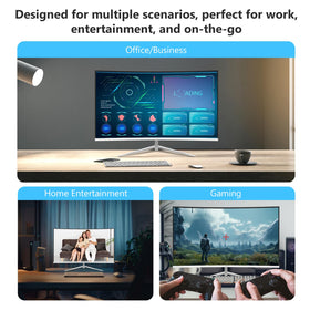 Z Z-EDGE 24-inch curved monitor 100Hz refresh, reduces motion blur for responsive gaming.