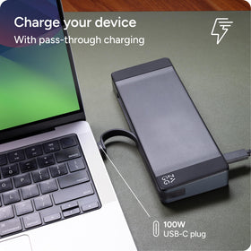 zagg hub powering dual-monitor workstation for expanded desktop productivity