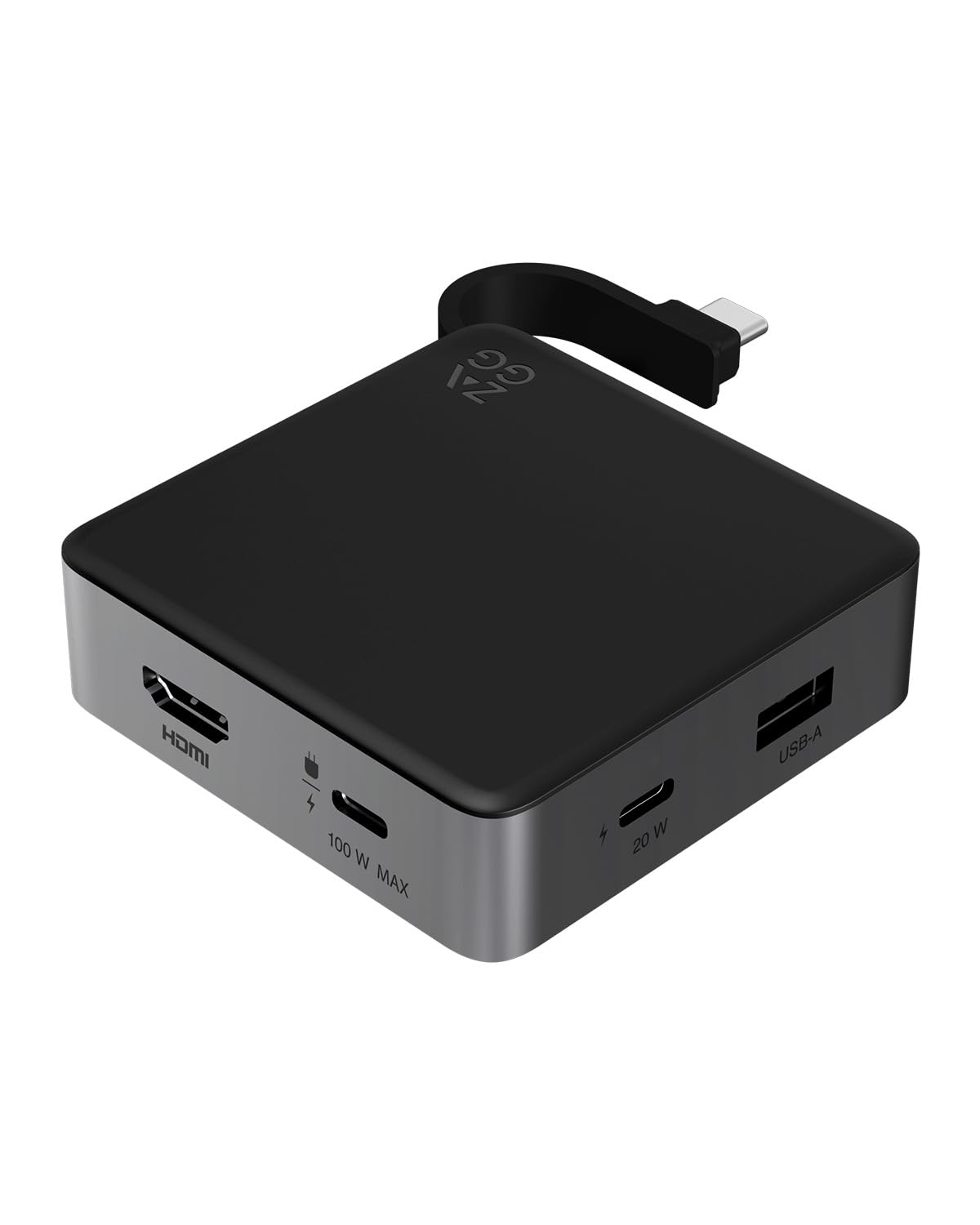 ZAGG 4-Port Hub USB-C PD port for charging and expansion on the go.