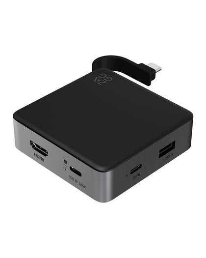 ZAGG 4-Port Hub USB-C PD port for charging and expansion on the go.