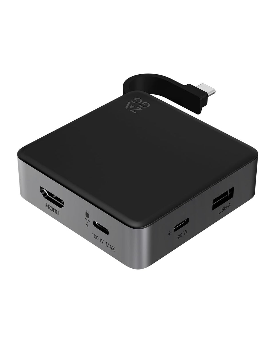 ZAGG 4-Port Hub USB-C PD port for charging and expansion on the go.