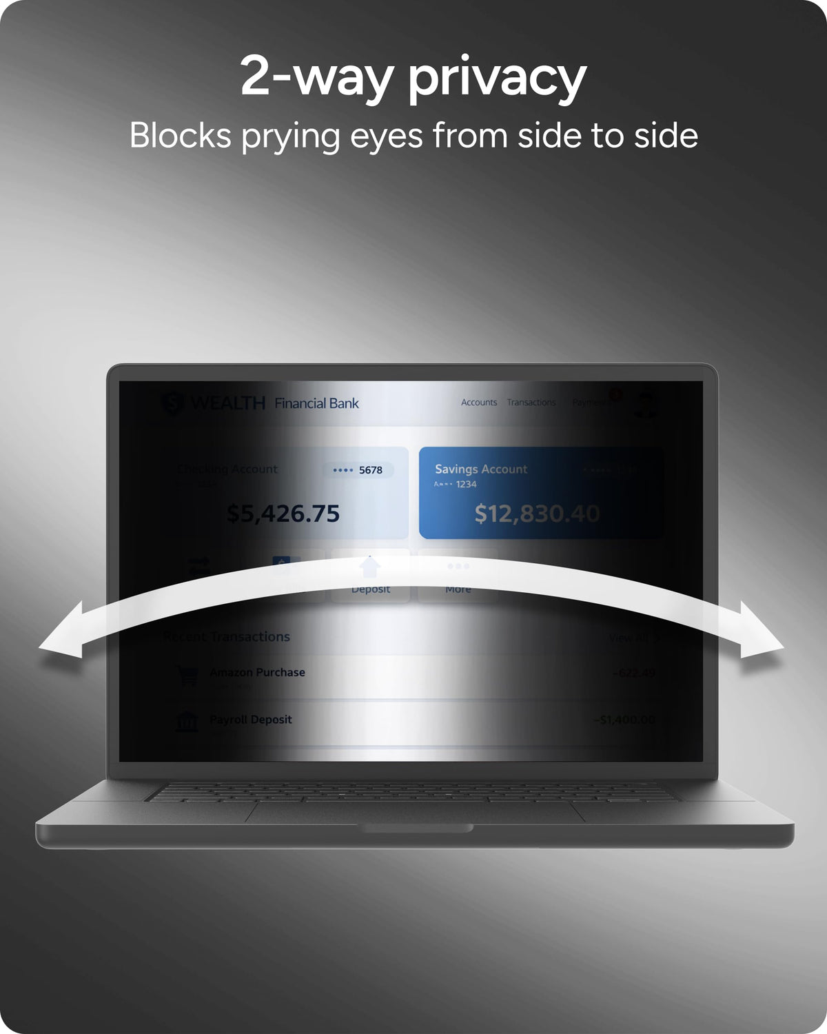 ZAGG anti-glare matte finish reduces reflections for comfortable viewing