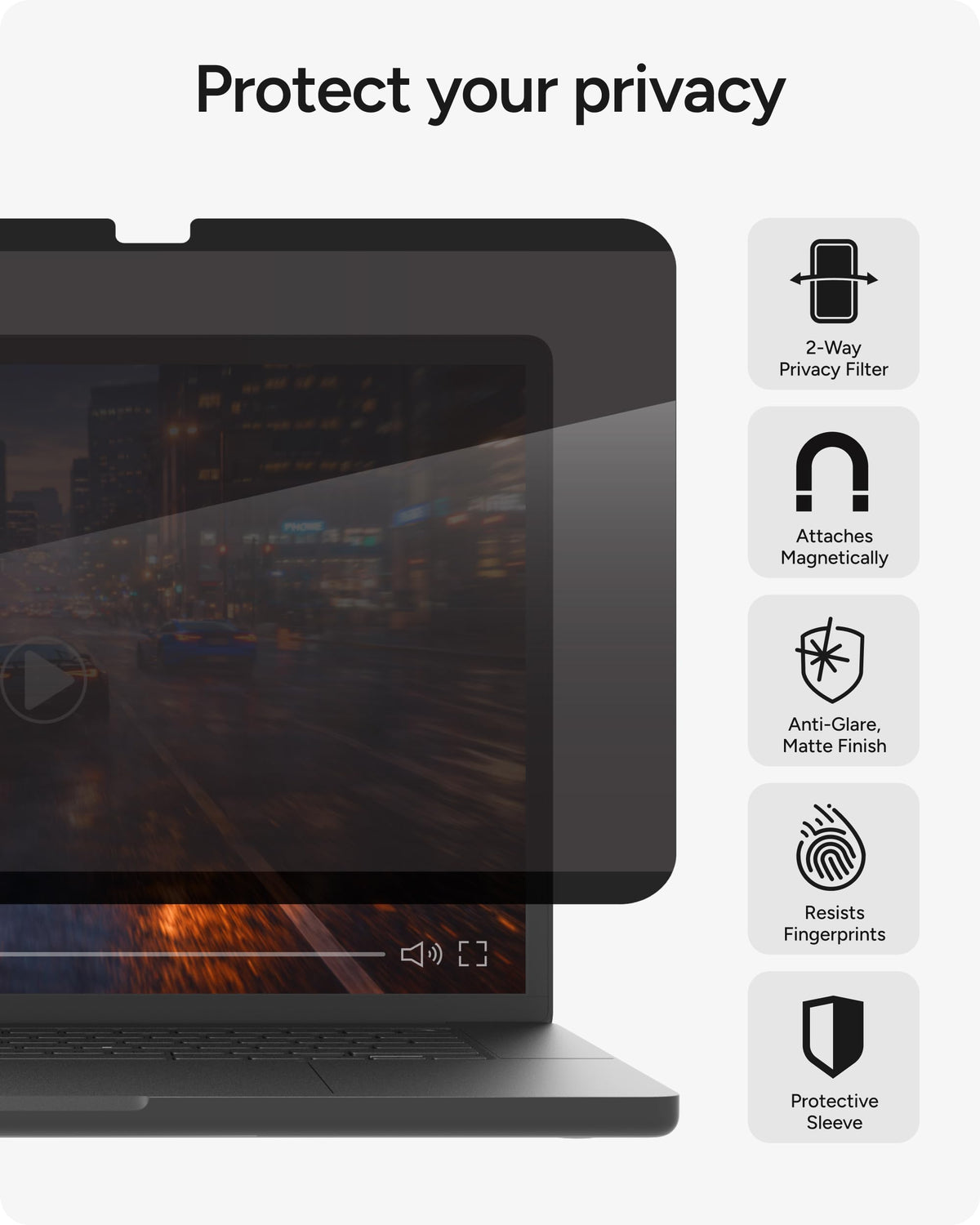 ZAGG magnetic attachment enables quick privacy on the go