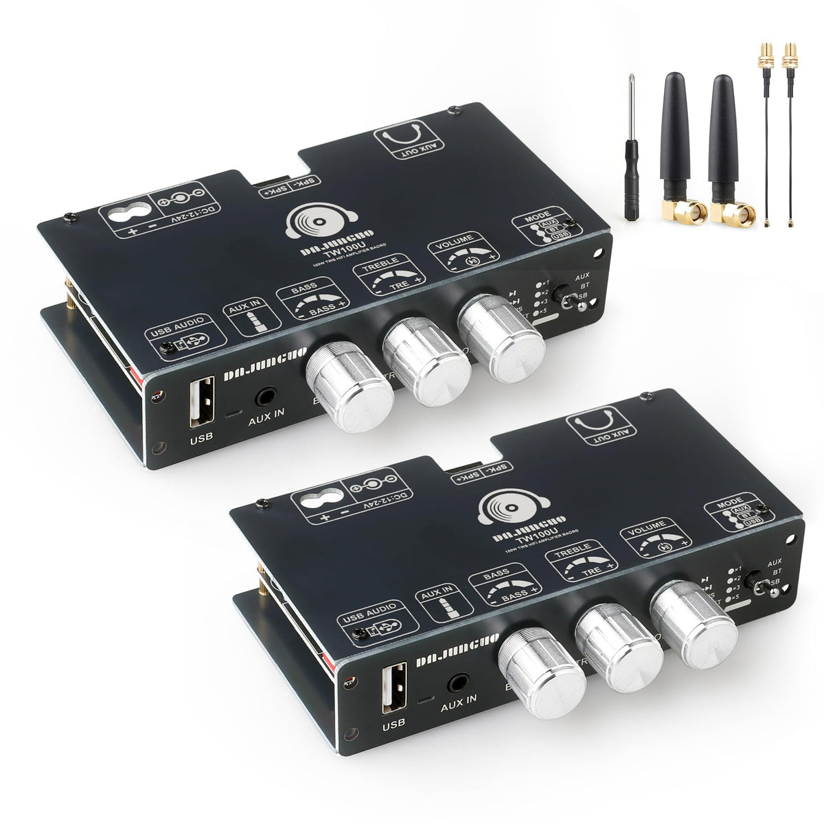Zailen Audio TW100U front panel for easy setup and quick access