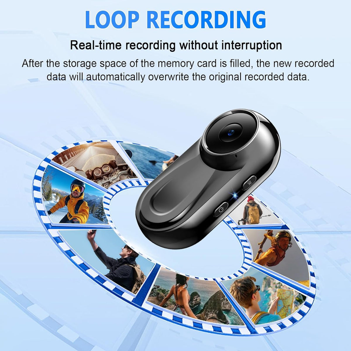 Zakotu mini body camera palm-sized design fits pockets and straps