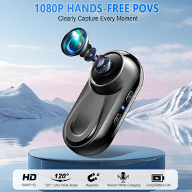 Zakotu mini body camera with magnetic clip for wearable use