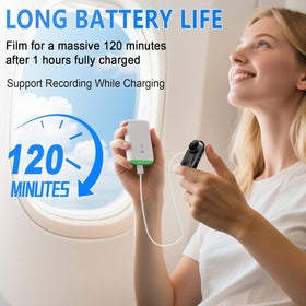 Zakotu Type-C charging supports charging while filming for longer sessions.