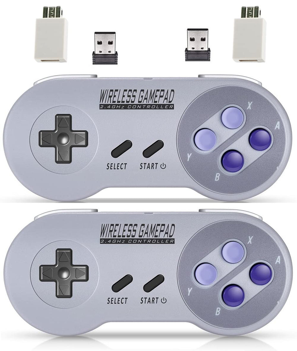 ZAMPAM front view showing controller and USB receiver, clear branding and ports