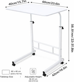 Compact standing desk on wheels fits tight spaces for home offices